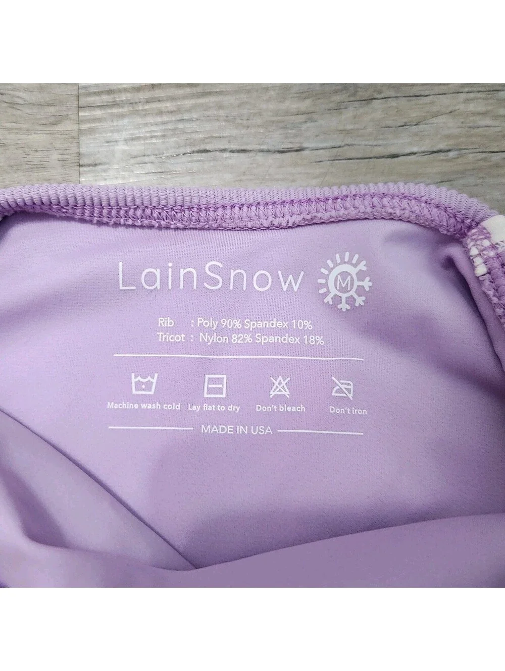 Lain Snow Swimsuit Size Medium Lavender One Piece Ocean Isle Ribbed Open Back